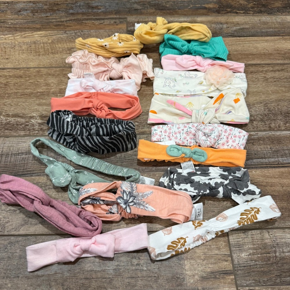 17 Pc Baby Girl Headbands Bows Newborn Toddler‎ Hair Accessories Lot